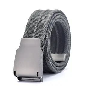 Ceinture en coton décontractée en toile avec boucle à pression pour hommes Pantalon décontracté d'extérieur avec pochette Nouvelle ceinture pour hommes