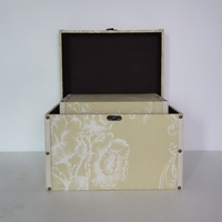 Coffre de rangement décoratif en bois jaune, coffre de rangement en bois Antique Vintage, vente en gros