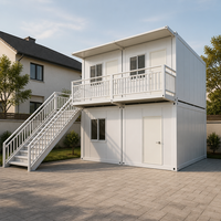 Maison conteneur en promotion : Bâtiment modulaire préfabriqué extensible de 40 pieds, maison conteneur de 20 pieds pour entrepôt