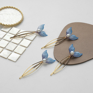 Pinces à cheveux <span class=keywords><strong>en</strong></span> alliage pour filles, 1 pièce, pince à cheveux perles Super féerique, pince à queue de poisson or, ornement, jolie pince à cheveux décorative pour filles - Product Image 1