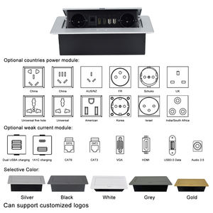 <span class=keywords><strong>Prise</strong></span> pop-up personnalisée <span class=keywords><strong>en</strong></span> usine avec <span class=keywords><strong>prise</strong></span> de <span class=keywords><strong>courant</strong></span> Schuko EU intégrée de table IP44 niveau 10A <span class=keywords><strong>courant</strong></span> 2 prises ca réseau RJ45 - Product Image 4