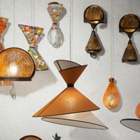 Luminaire suspendu en rotin tressé fait main vintage pour salle à manger, petite taille