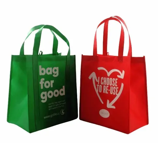 Reutilizable eco reciclable bolsas no tejidas RPET bolsa no tejida con logotipo personalizado no tejido bolsa de compras