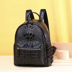 Mochila de Mujer con Nuevo Diseño de Cocodrilo en Relieve, Gran Capacidad, Impermeable, Cierre de Cremallera, Silicona, Bolsa de Viaje, Tendencia - Product Image 1