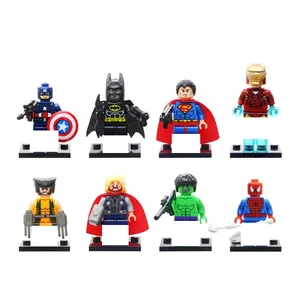 Venta caliente Heroes Series 8PCs Building Blocks Mini Super Model Compatible Ladrillos Juguetes