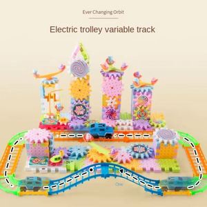 83-203pcs Electric Building Blocks Paradise Gear Rotary Toy Mosaic Large Particle <b>Puzzle</b> Set 3-6 Years Old Assembly - Product Image 4