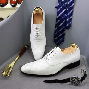 Zapatos de Vestir de Cuero con Cordones, Color Negro y Blanco, Impermeables, para Otoño, Estilo Británico Clásico para Caballero - Product Image 2