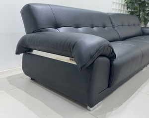 Modern Luxury White Leather Sofa Italian Design Biscuit Tufted Living Room Furniture Functional Modular Couch with Deep Seat - Product Image 2