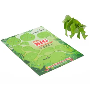 2022热卖纸板儿童学习拼图犀牛动物3d玩具圣诞礼物