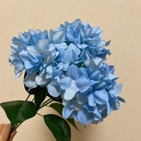Bunga Hydrangea Sutra Buatan, Buket Bunga Tiruan, Seperti Asli untuk Dekorasi Pernikahan, Rumah, Hotel, Pesta, dan Centerpiece