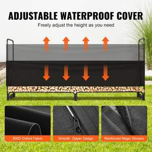 Support de bois de chauffage moderne en métal cadre en acier de haute qualité couverture d'abri de bois de chauffage enduit de poudre emballage de vente par correspondance - Product Image 4