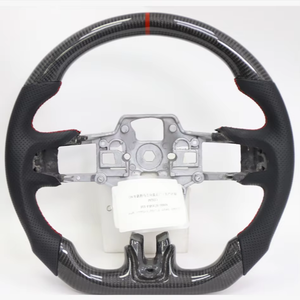 Convient pour Ford Mustang <span class=keywords><strong>2015</strong></span>, 2016, 2017, 2018, 2019, 2020, 2021, 2022 GT Shelby Volant en cuir et fibre de carbone personnalisé - Product Image 5