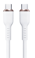 Kabel Silikon USB C ke USB C 100W, Sentuhan Lembut, Pengisian Cepat PD, Transfer Data 480Mbps, Kabel Tipe C Warna-warni