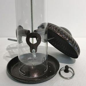 Mangeoire à oiseaux automatique en fer et plastique suspendue pour jardin extérieur portable transfrontalier, fabricant de Dongguan, stock disponible - Product Image 4