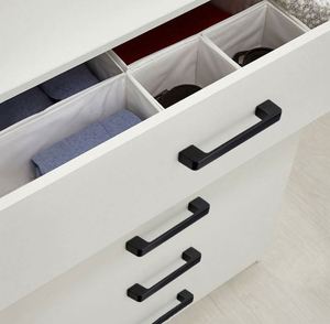 Poignées de meuble WEKIS en alliage d'aluminium style Mid-Century pour commode, chambre, cuisine et armoire - Noir mat - Product Image 2