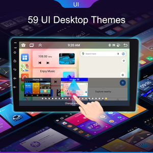 Podofo Android 4 + 64G 10.1 ''4 + 4Core DIN đôi xe stereo không dây Carplay Wifi GPS BT FM RDS IPS màn hình cảm ứng đài phát thanh xe hơi - Product Image 5