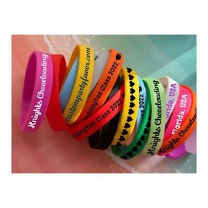 Pulseras de Silicona Personalizadas al por Mayor para Graduaciones Escolares, Eventos Deportivos, Promoción de Empresas, Regalos de Graduación, Espíritu de Equipo - Product Image 1