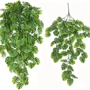 仿真人工植物龟叶壁挂藤条装饰室内吊顶花藤吊篮绿色植物