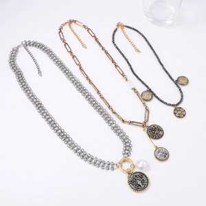 Popular Item <strong>Boho</strong> 2026 Fashion Women Jewelry Exaggerated Large Alloy Round Badge Pendant Multi-layer Long Chain <strong>Necklace</strong> - Product Image 4