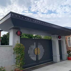 Morden stile di lusso in alluminio cancello elettrico cortile esterno cancello barriera per ingresso scorrevole scherma cancelli a traliccio - Product Image 3