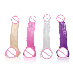 Красочный реалистичный мягкий фаллоимитатор с кристаллами с сильной присоской секс-игрушка для женщин - Product Image 6