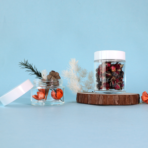 Barattoli in Vetro a Bocca Larga con Coperchi per Cosmetici 5g 10g 15g 20g 30g 50g 100g, Contenitori in Vetro Trasparente con Coperchio in Plastica e Guarnizione - Product Image 4