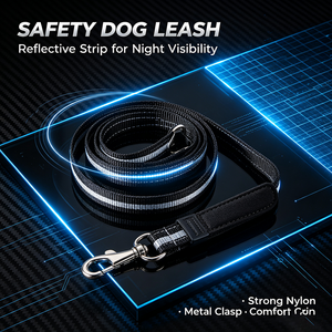 Laisse réfléchissante pour chien, laisse de sécurité nocturne en nylon pour animaux de compagnie, pour chiens de taille moyenne et grande, pour la promenade en extérieur - Product Image 3