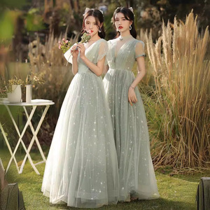 Mori Girl Style Bridesmaid Dresses 2025 Spring Long Elegant A-Line Sweetheart Neckline Spandex Evening Gown Wedding Outfits - Product Image 5