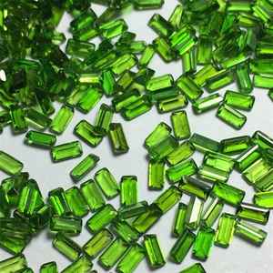 หินไดออปไซด์มรกตเจียระไนเหลี่ยมเพชรพลอยสีเขียวธรรมชาติหินไดออปไซด์ทรงแปดเหลี่ยมสำหรับทำเครื่องประดับรักษาอินเดียใต้ - Product Image 2