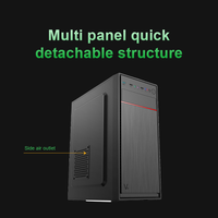 Caja de PC de Torre Media ATX MicroATX ITX Compatible con GPU de 305 mm, Enfriador de CPU de 150 mm, 7 Ranuras, Fuente de Alimentación Superior
