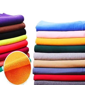 China Factory Soild 70% Cotton 30% Polyester Knit CVC French Terry Cloth Fabric For Hoodies