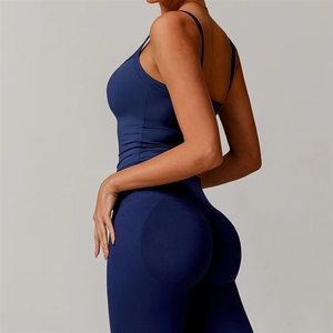 Sujetador deportivo de yoga para mujer, transpirable, para fitness, correr, entrenamiento, ejercicio, con tirantes elásticos en cuatro direcciones <span class=keywords><strong>y</strong></span> almohadillas para el pecho - Product Image 6