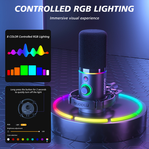 Maono PD200XS Microphone USB/XLR RGB Light Gaming Live Streaming Podcasting Video <strong>Recording</strong> Arm <strong>Stand</strong> - Product Image 5