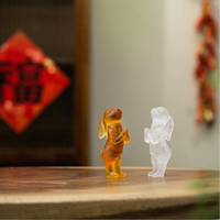 Porte-encens en cristal luxueux avec motif de lapin, emballage en boîte cadeau, adapté pour offrir en cadeau ou pour un usage personnel