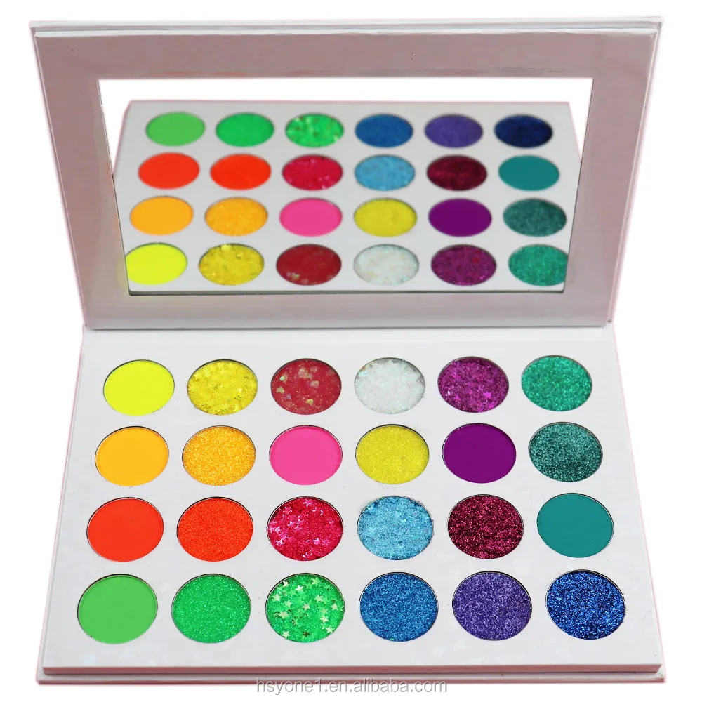 Personalización rápida 24 Matte Eyeshadow Pans Palette Crea tu propia marca Venta al por mayor Muchos cosméticos Maquillaje de ojos