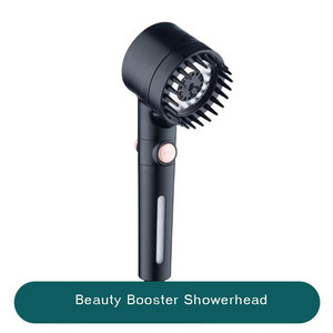 Brosse de massage du cuir chevelu pour douche, avec <span class=keywords><strong>filtre</strong></span> à charbon actif haute pression, 3 modes, logo personnalisé OEM, vente en gros d'usine de plastique - Product Image 4
