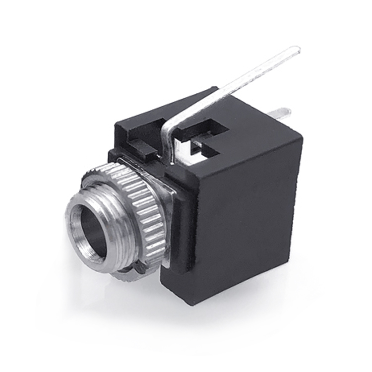 JINGTENG 3,5 мм аудио моно разъемы для телефона Вертикальная печатная плата 3,5 мм переключение телефонного разъема черная втулка