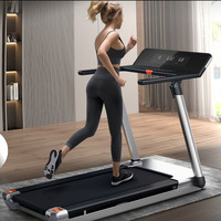 Caminadora Multivelocidad Plegable para el Hogar con Inclinación Ajustable y Programas de Ejercicio con Amortiguación