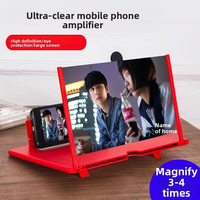Amplificateur d'écran de téléphone portable 3D Ultra-HD 10/12 pouces avec stabilisation d'image, support pliable extractible pour films