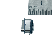 Type de soudure femelle Dip Vertical Mini étanche 6 broches Micro Usb Pcb connecteur fabricant