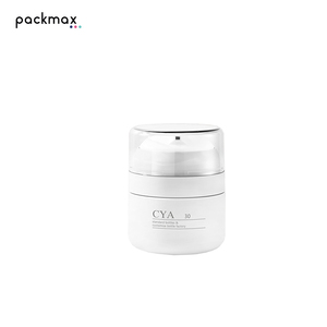 30g/50g PETG double-layer airless cream <b>jars</b> with dust cap – refillable face cream & lotion cosmetic packaging - Product Image 1