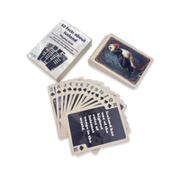 Cartes à jouer en papier verni brillant de haute qualité, style islandais, avec logo personnalisé et bords dorés et roses