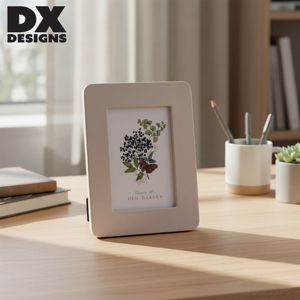 Cadre <span class=keywords><strong>photo</strong></span> en daim beige DX Designs 4x6 5x7 8x10 pouces, coins arrondis, toucher doux, pour mariage, anniversaire et cadeaux - Product Image 6