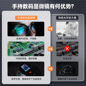 Portable Digital <b>Microscope</b> 500X Magnification 2MP HD Lens For Repair Welding Research Detection - Product Image 4