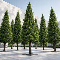 Grands arbres cypress artificiels de 4 m pour projets de paysagisme commercial |   Arbres artificiels réalistes pour hôtels, centres commerciaux et espaces publics