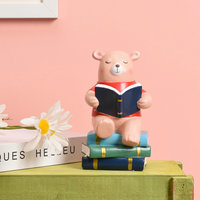 Statue d'animaux en résine, décoration pour la maison moderne, Statue décorative, mignon blanc, Figurine ours, pour le thème de la plage, fête