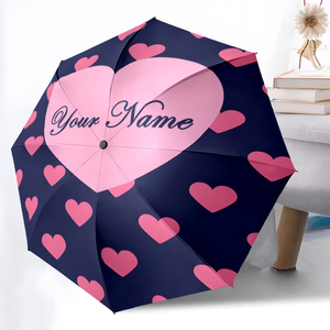 1 <span class=keywords><strong>Parapluie</strong></span> Pliant Personnalisé avec Nom en Forme de Cœur, Sans Minimum de Commande, Cadeau d'Amour Personnalisé, Impression UV, Commande Unique, Guarda Chuva Personalizado - Product Image 3