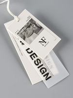Étiquettes suspendues personnalisées en papier de coton recyclé, style cordon, étiquettes imprimées pour vêtements, chaussures, sacs