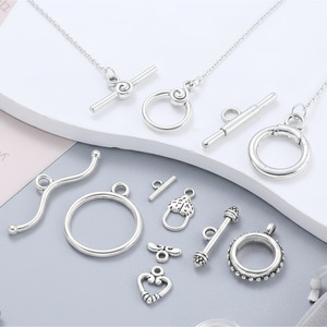 Connecteur en alliage de zinc, argent antique, forme de cœur, pour la fabrication de bracelets, accessoires de bijoux DIY - Product Image 2