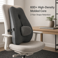 Coussin de dossier ergonomique tissé pour employés de bureau, coussin lombaire en mousse à mémoire de forme, soulagement de la sciatique, amovible, lavable, logo personnalisé